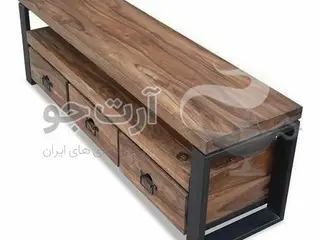 میز تلویزیون طرح رستیک پایه فلزی