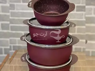 سرویس قابلمه 8 پارچه فیلون چدن دسته پروانه ای