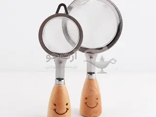 صافی توری دسته چوبی