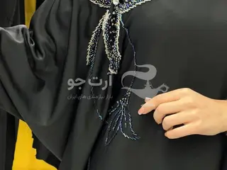 مانتو عبایی سنگدوزی هفت رنگ